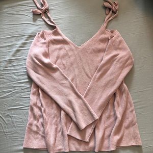 Cold shoulder sweater